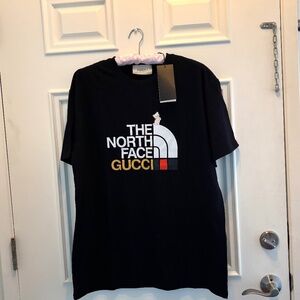 Gucci x The North Face Black White Cat Shirt Large NEW with Tag